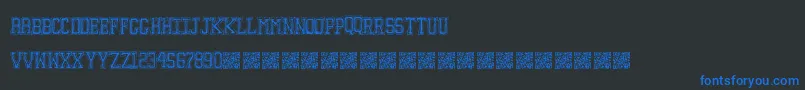 Education Font – Blue Fonts on Black Background