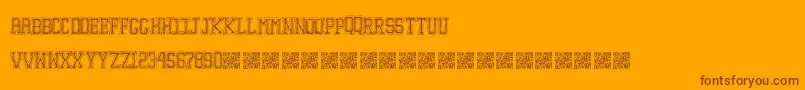 Education Font – Brown Fonts on Orange Background