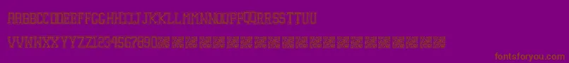 Education Font – Brown Fonts on Purple Background