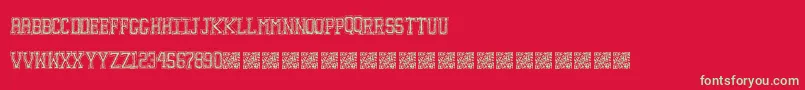 Education Font – Green Fonts on Red Background