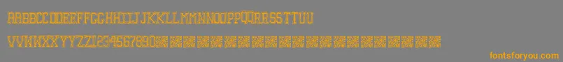 Education Font – Orange Fonts on Gray Background
