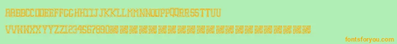 Education Font – Orange Fonts on Green Background