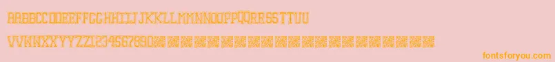 Education Font – Orange Fonts on Pink Background