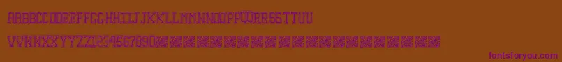 Education Font – Purple Fonts on Brown Background