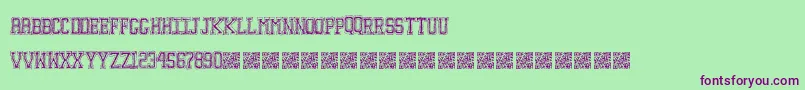 Education Font – Purple Fonts on Green Background