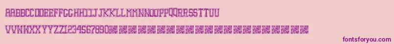 Education Font – Purple Fonts on Pink Background