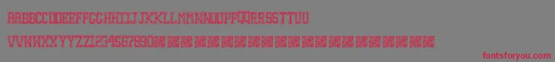 Education Font – Red Fonts on Gray Background
