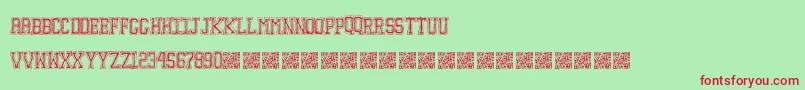 Education Font – Red Fonts on Green Background