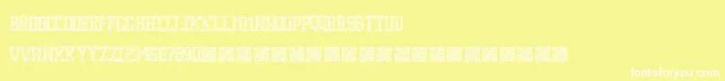 Education Font – White Fonts on Yellow Background
