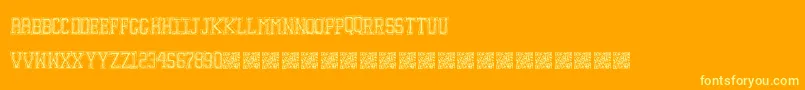 Education Font – Yellow Fonts on Orange Background