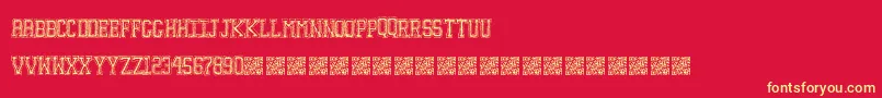 Education Font – Yellow Fonts on Red Background