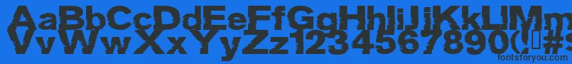 Grotb Font – Black Fonts on Blue Background