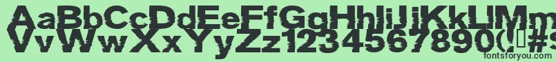 Grotb Font – Black Fonts on Green Background