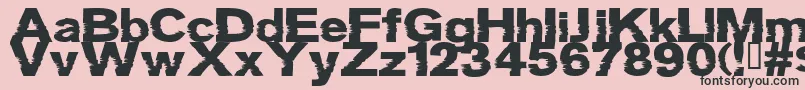 Grotb-Schriftart – Schwarze Schriften auf rosa Hintergrund
