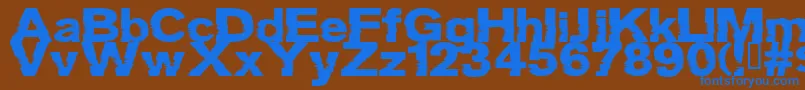 Fonte Grotb – fontes azuis em um fundo marrom