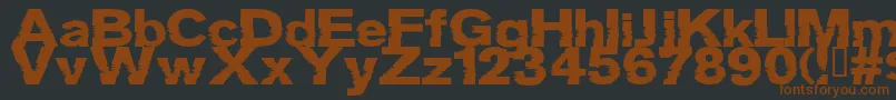 Grotb Font – Brown Fonts on Black Background
