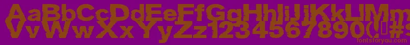 Grotb Font – Brown Fonts on Purple Background