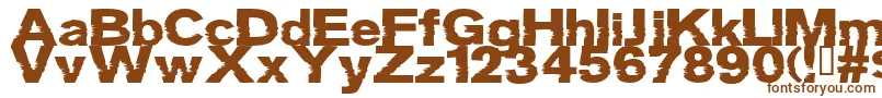 Grotb-fontti – ruskeat fontit valkoisella taustalla
