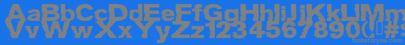 Grotb Font – Gray Fonts on Blue Background