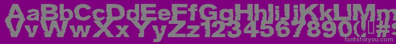 Czcionka Grotb – szare czcionki na fioletowym tle