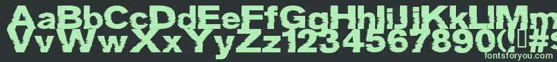 Grotb Font – Green Fonts on Black Background