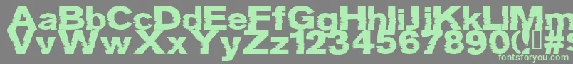 fuente Grotb – Fuentes Verdes Sobre Fondo Gris