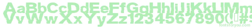 Grotb-Schriftart – Grüne Schriften