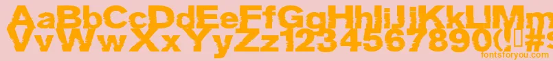 Grotb Font – Orange Fonts on Pink Background