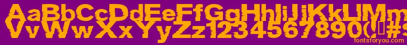 Grotb-fontti – oranssit fontit violetilla taustalla