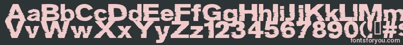 フォントGrotb – 黒い背景にピンクのフォント
