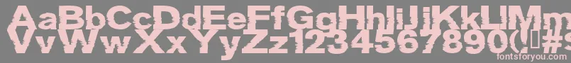 フォントGrotb – 灰色の背景にピンクのフォント