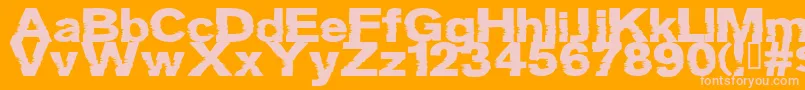 Grotb Font – Pink Fonts on Orange Background