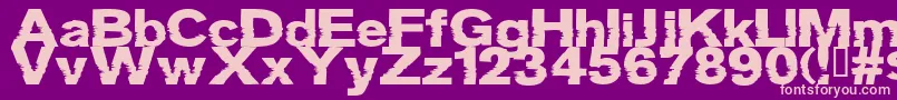 Fonte Grotb – fontes rosa em um fundo violeta