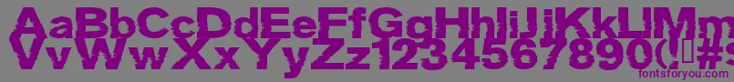 Grotb-Schriftart – Violette Schriften auf grauem Hintergrund