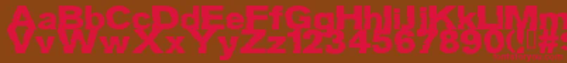 Grotb Font – Red Fonts on Brown Background