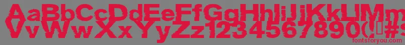 フォントGrotb – 赤い文字の灰色の背景
