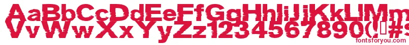 Czcionka Grotb – czerwone czcionki