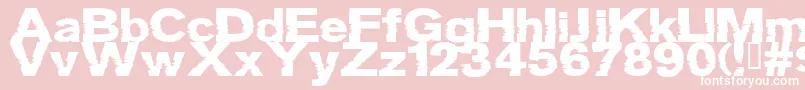 Grotb Font – White Fonts on Pink Background