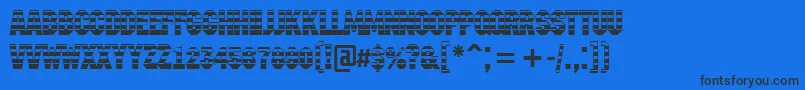 AMachinanovagrd Font – Black Fonts on Blue Background