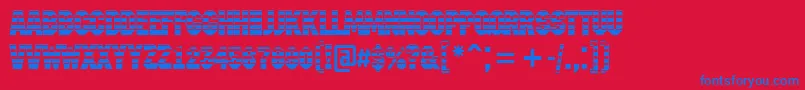 AMachinanovagrd Font – Blue Fonts on Red Background