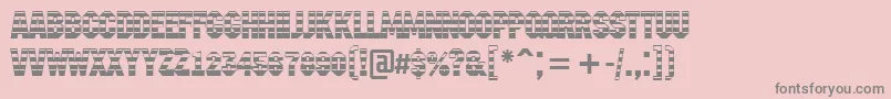 フォントAMachinanovagrd – ピンクの背景に灰色の文字