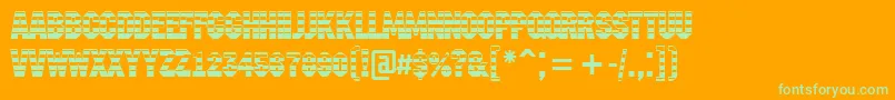 AMachinanovagrd Font – Green Fonts on Orange Background