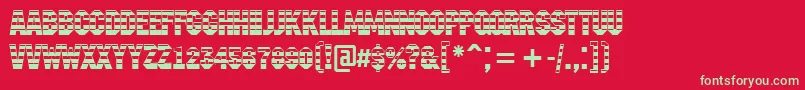 AMachinanovagrd Font – Green Fonts on Red Background