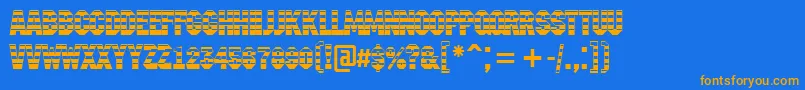 AMachinanovagrd Font – Orange Fonts on Blue Background