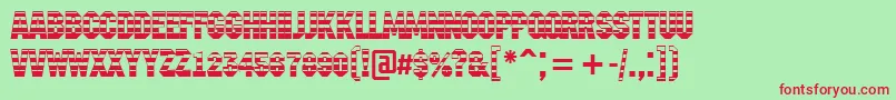 AMachinanovagrd Font – Red Fonts on Green Background