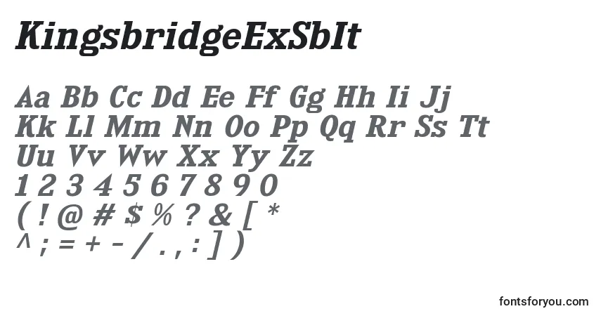 Шрифт KingsbridgeExSbIt – алфавит, цифры, специальные символы
