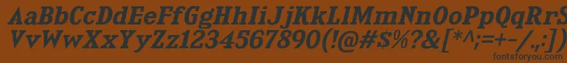 KingsbridgeExSbIt Font – Black Fonts on Brown Background