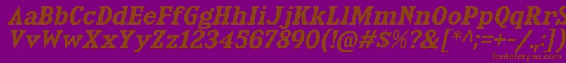 Шрифт KingsbridgeExSbIt – коричневые шрифты на фиолетовом фоне