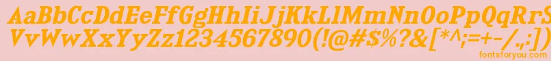 KingsbridgeExSbIt Font – Orange Fonts on Pink Background