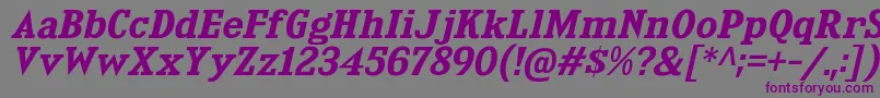KingsbridgeExSbIt Font – Purple Fonts on Gray Background